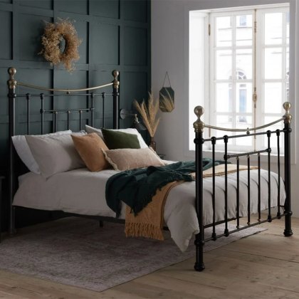 Bronte Double 135cm Metal Bed Black Bronte Double 135cm Metal Bed Black