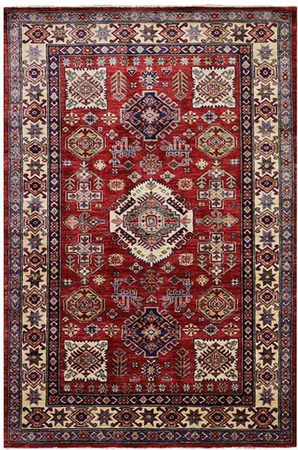 Supreme Kazak Large Hand Knotted Rug - Lees of Grimsby