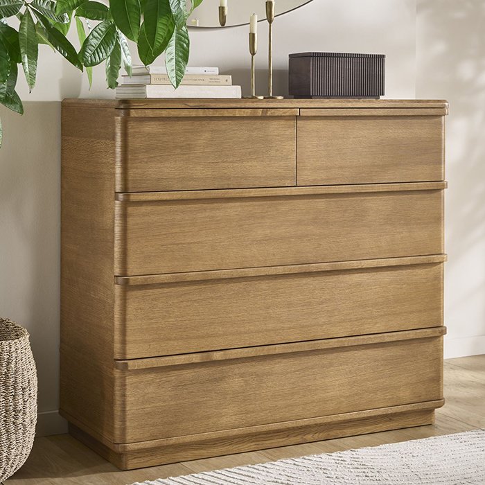 Placid Wooden Chest of Drawers