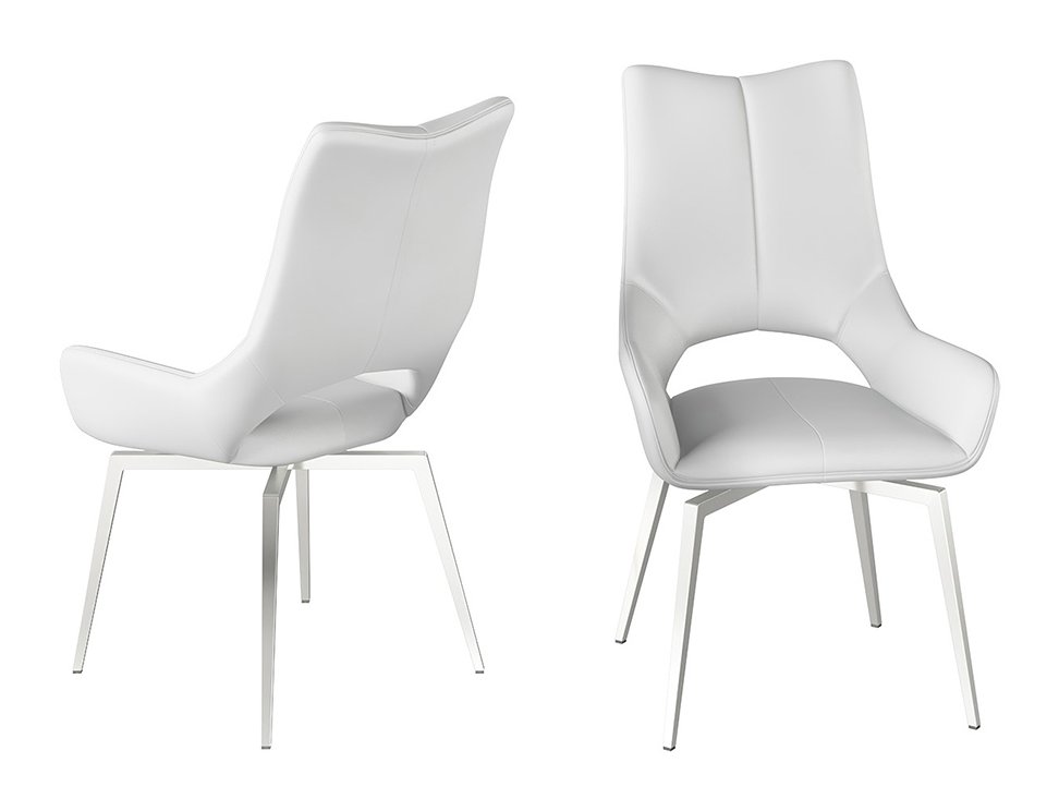 Spinello Swivel Dining Chair White Lees of Grimsby