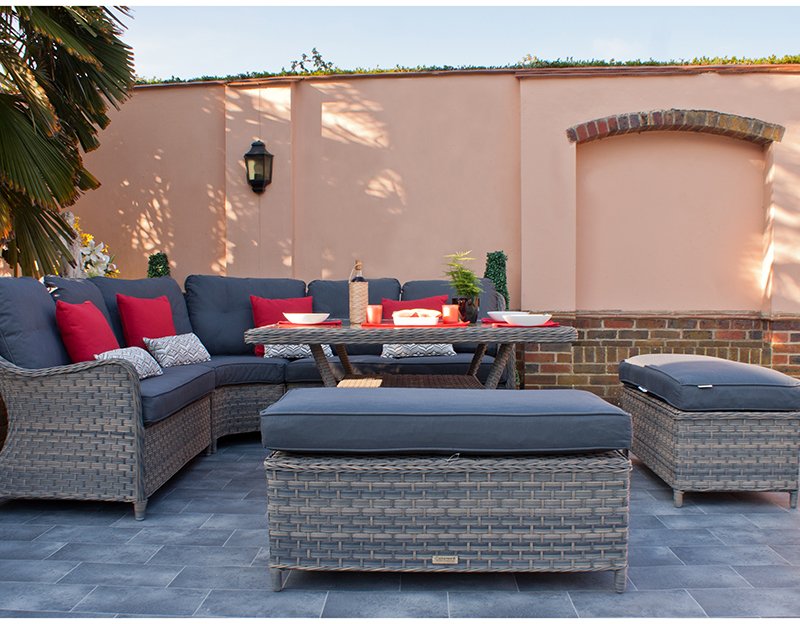 Corner Dining set with 2 Benches Lees of Grimsby