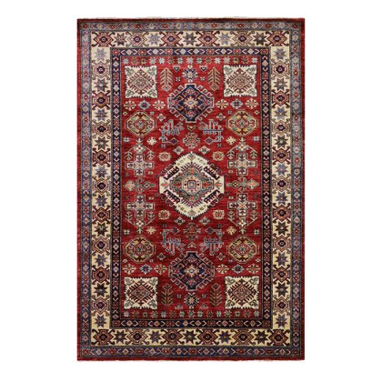 Supreme Kazak Large Hand Knotted Rug Supreme Kazak Large Hand Knotted Rug