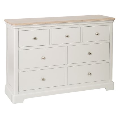 Hampton 3 over 4 Chest of Drawers Grey Mist