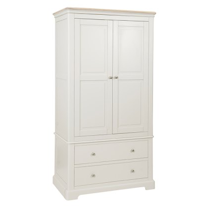 Hampton 2 Drawer Double Wardrobe Grey Mist