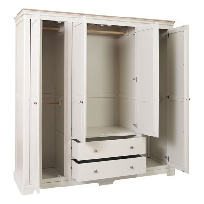 Hampton Quad Wardrobe Grey Mist