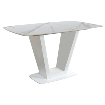 Apollo 135cm Compact Dining Table White