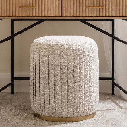 Reed Pleated Stool