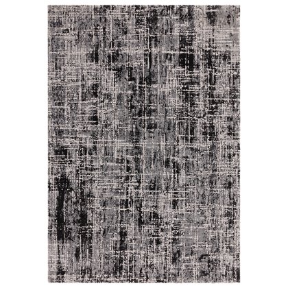 Kuza Abstract Black Rug