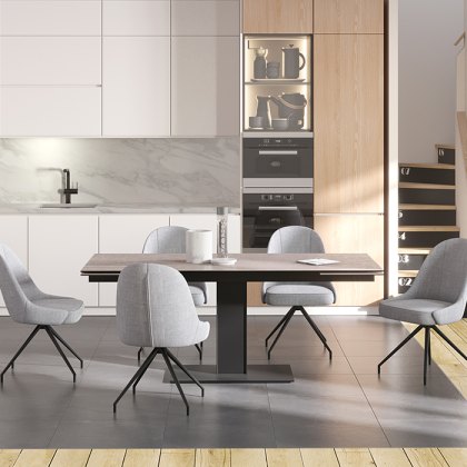 Miami Swivel Dining Chair Grey Miami Swivel Dining Chair Grey