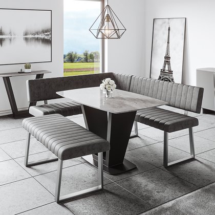 Apollo Corner Bench RHF Dark Grey Apollo Corner Bench RHF Dark Grey