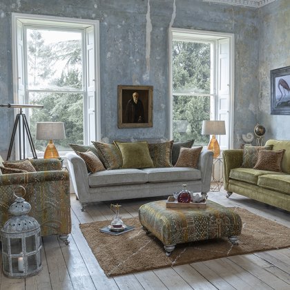 Alstons Darwin 3 Seater Fabric Sofa Standard Back