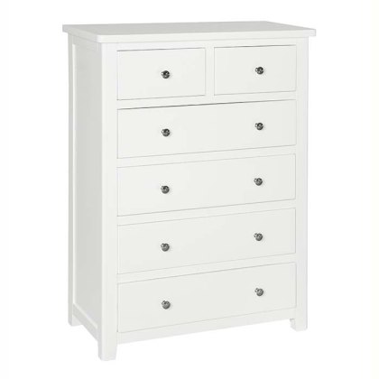 Henley 2+4 White Chest of Drawers