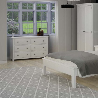 Henley White Narrow Chest of Drawers