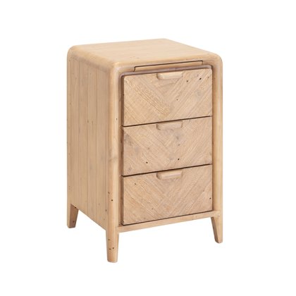 Atauro Slim 3 Drawer Bedside Table