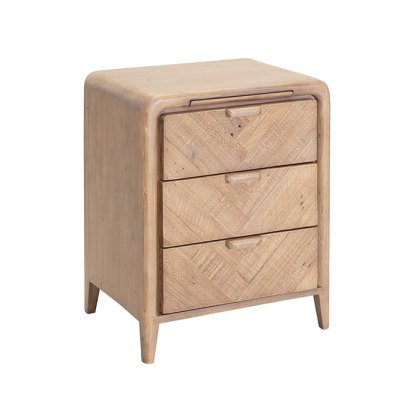 Atauro 3 Drawer Bedside Table