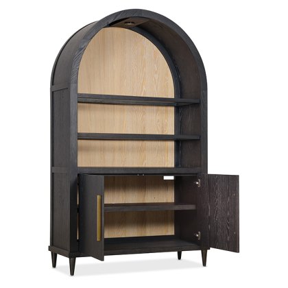 Timeless Curved Display Cabinet Black Wood Timeless Curved Display Cabinet Black Wood