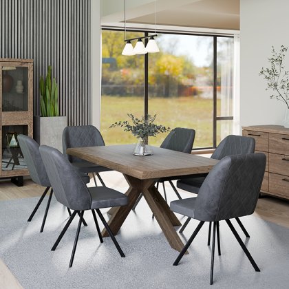 Franklin 140cm Dining Table with Wooden Star Base