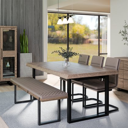Franklin 150cm U Leg Metal Base Dining Table