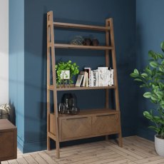 Open Bookcase Grey Oak