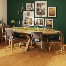 Barkington 240cm Oval Table Grey