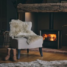 Stone Single Longwool Sheepskin Rug