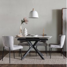 Sintered Stone Extending Dining Table White