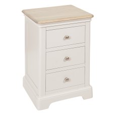 Hampton 3 Drawer Bedside Table Grey Mist Hampton 3 Drawer Bedside Table Grey Mist