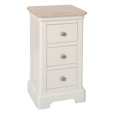 Hampton 3 Drawer Compact Bedside Table Grey Mist Hampton 3 Drawer Compact Bedside Table Grey Mist