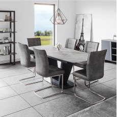 Apollo 135cm Compact Dining Table Grey