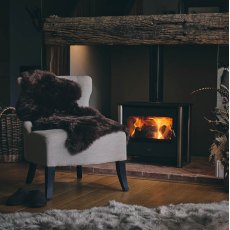 Dark Brown Single Longwool Sheepskin Rug