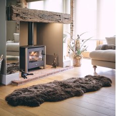 Dark Brown Double Longwool Sheepskin Rug