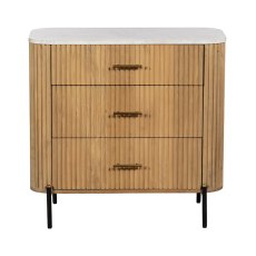 Reed 3 Drawer Bedside Table