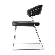 New York Dining Chair Black Leather