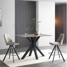 Vitos Bar Table White Ceramic Top