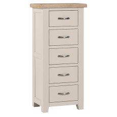 Wiltshire 5 Drawers Tall Chest Moon Grey Wiltshire 5 Drawers Tall Chest Moon Grey