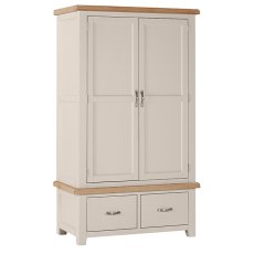 Wiltshire Gents Wardrobe with 2 Drawers Moon Grey Wiltshire Gents Wardrobe with 2 Drawers Moon Grey