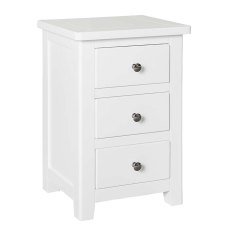 Henley White 3 Drawer Bedside Table Henley White 3 Drawer Bedside Table