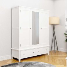 Henley White Triple Wardrobe