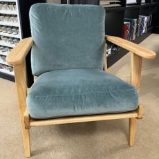 Jules Armchair Muted Blue Velvet