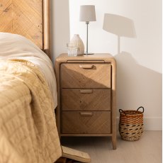 Atauro Slim 3 Drawer Bedside Table