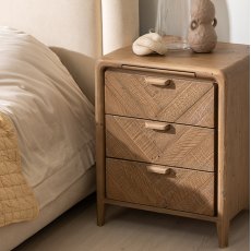 Atauro 3 Drawer Bedside Table