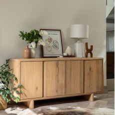 Flynn Oak Wide Sideboard