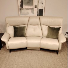 Himolla Loona Electric Recliner Sofa Cream Leather