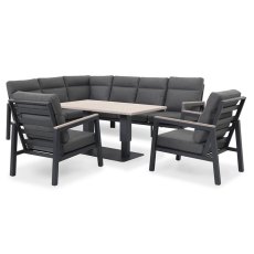 Tudor Corner Set Right Hand with 2 Armchairs and Table