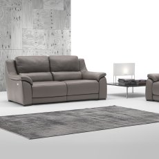 Degano Slim Leather 2 Seater Sofa