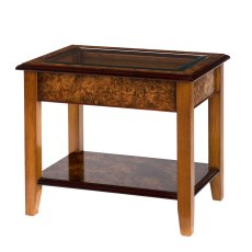 Walnut Collection Glass Top Coffee Table Walnut Collection Glass Top Coffee Table