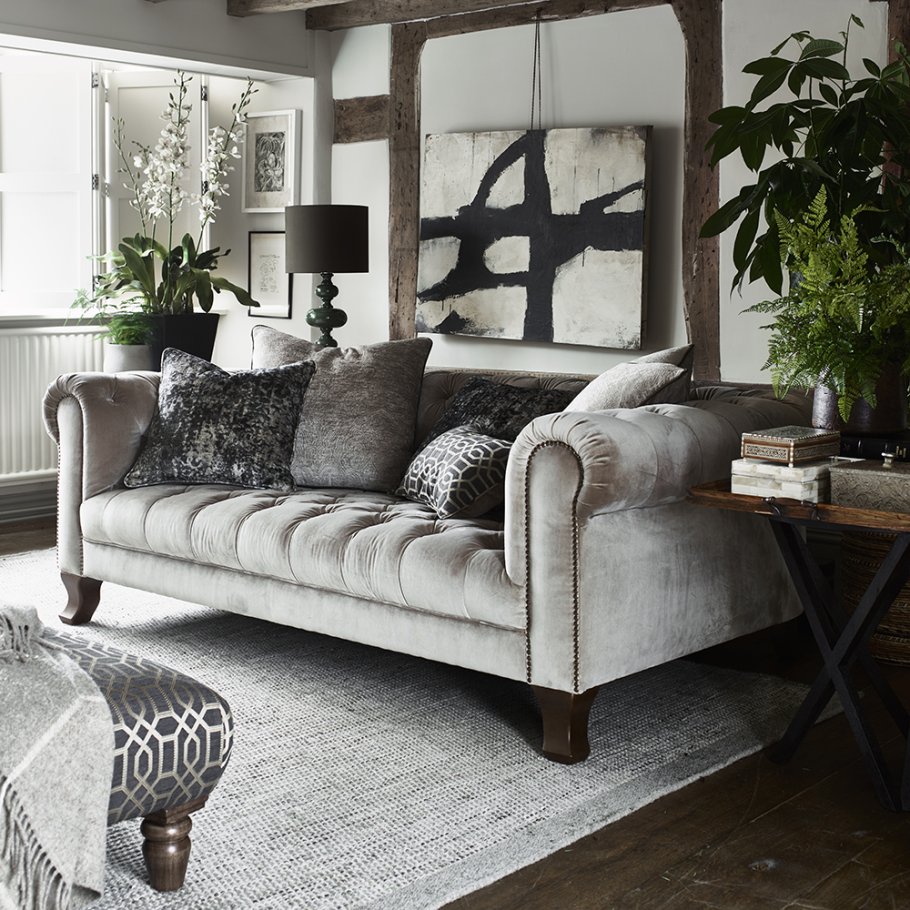 Deep discount fabric sofa