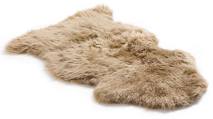 Latte Single Longwool Sheepskin Rug