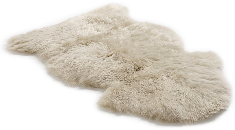 Stone Single Longwool Sheepskin Rug