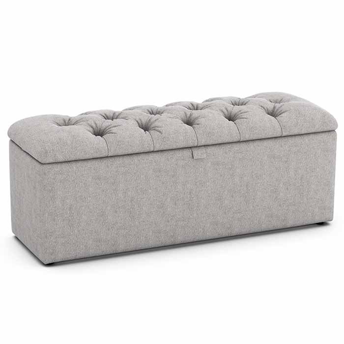 Bella Buttoned Storage Ottoman